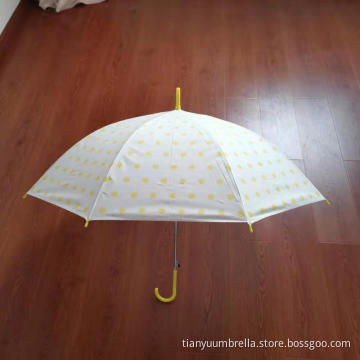 Umbrella With A Black Polka Dot Pattern